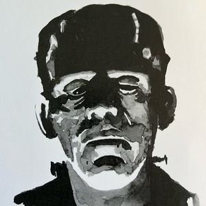 Frankenstein horror art print 5x7